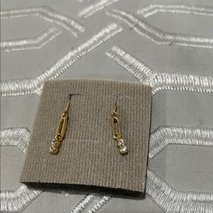 Elegant Gold and Silver Drop Earrings